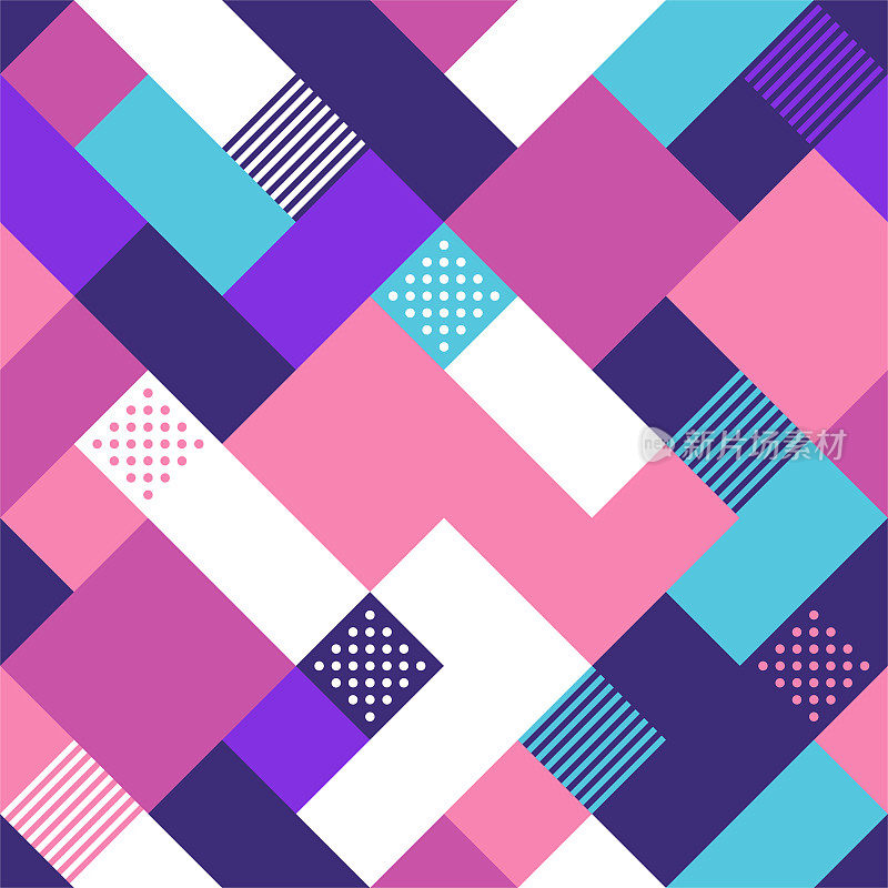 Trendy & Colorful Composition Vector Pattern Design